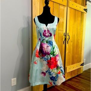 Turquoise Floral Dress